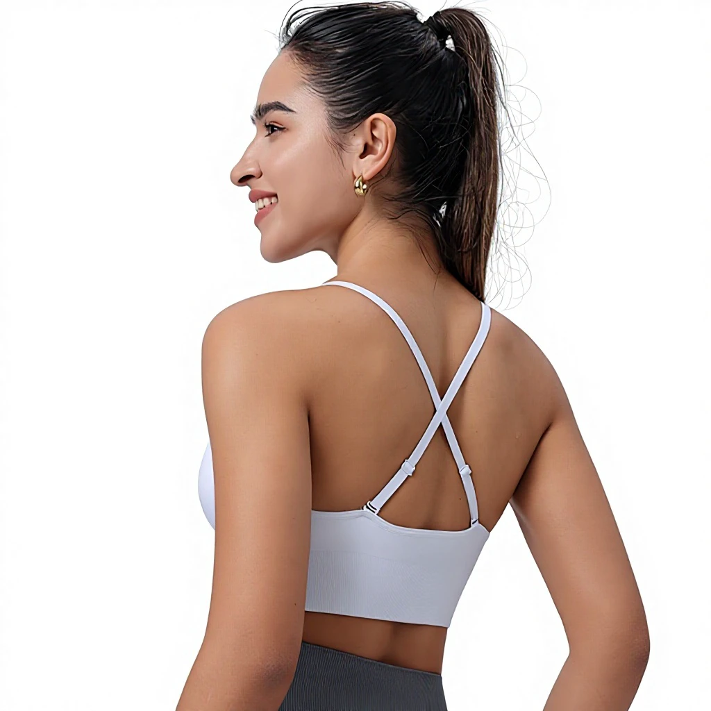 For Thin Adjustable-Strap Solid European/American Triangle-Cup Bra Highly Backless Sexy Casual Underwear Plus-Size Yoga Bra