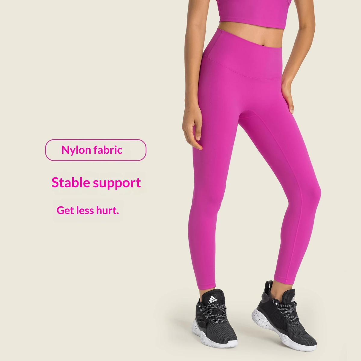 New Naked T-line Peach Hip Tight Solid Yoga Cropped Pants Stretch High Waist Hip-lifting Tummy Control Sports Fitness for Women