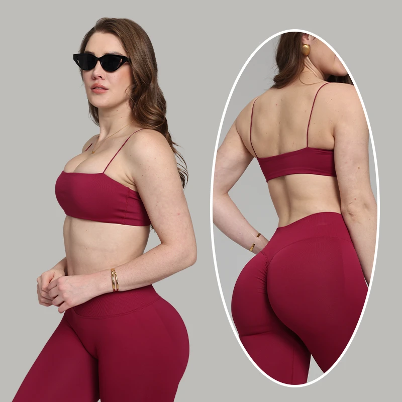 New Slim Shoulder Strap Stretchable Women's Sportswear. Sexy. for Fitness, Gym, and Sports. Sports Bra.