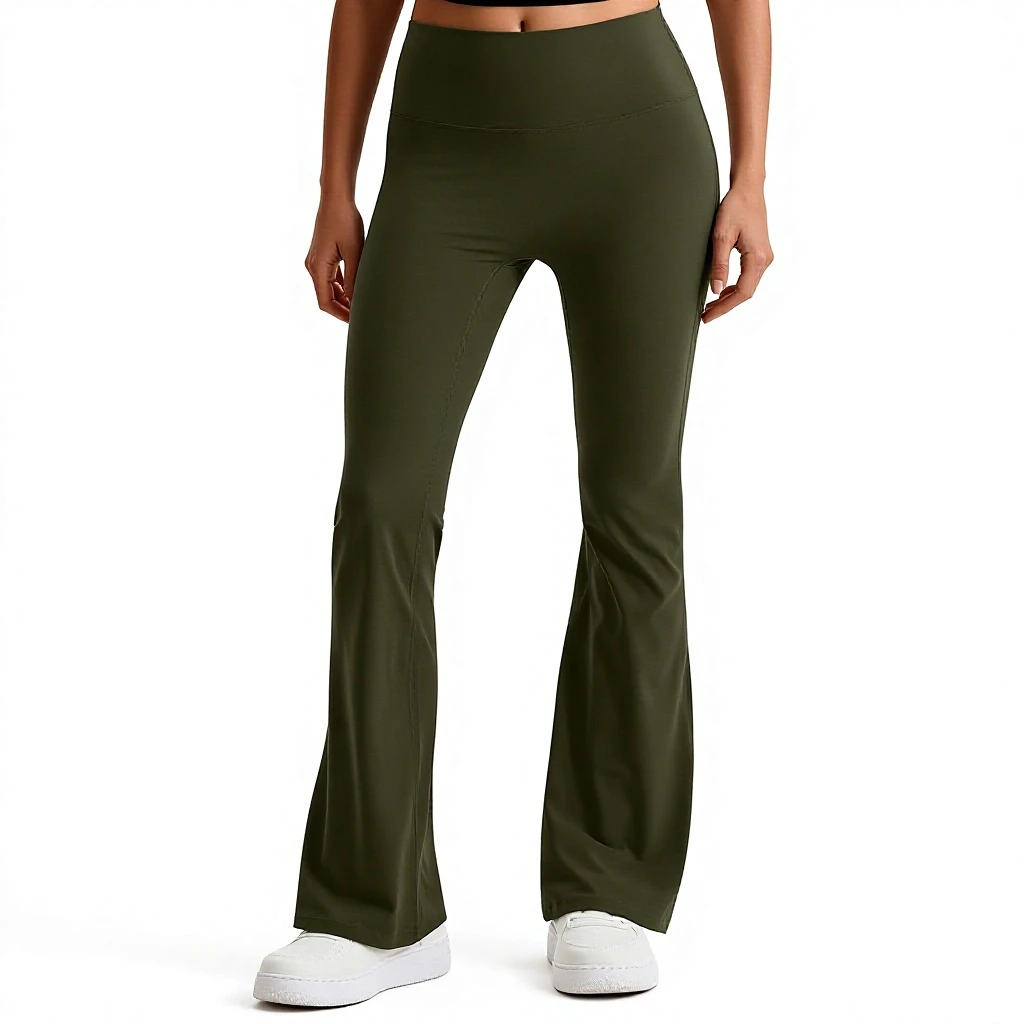 High Performance Naked Feel Yoga Pants Squat Proof Quick Dry Women Sports Flared Pants High Waisted Gym Fitness for Running