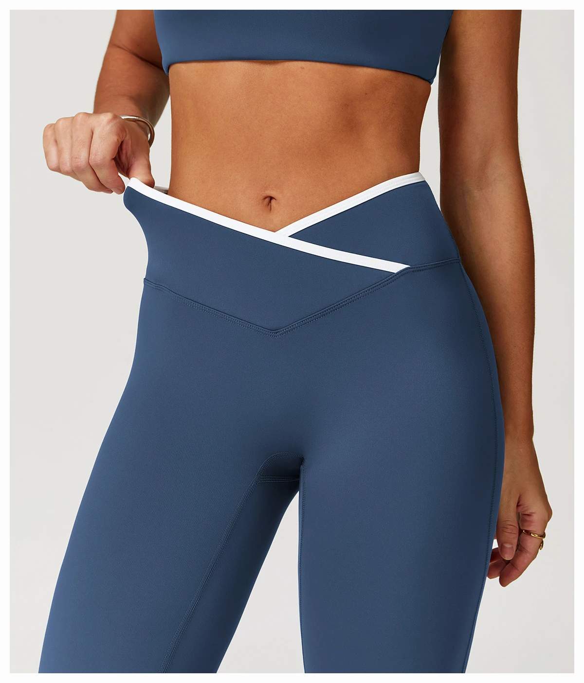 Women's High Waist Flared Leg Yoga Pants Tummy Control Shapewear Spandex/Nylon Full Length Sports Fitness Pants Model