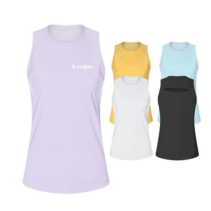 Women Racerback Tank Tops Mesh Yoga Shirts Athletic Running Tank Tops Sleeveless Gym Clothes