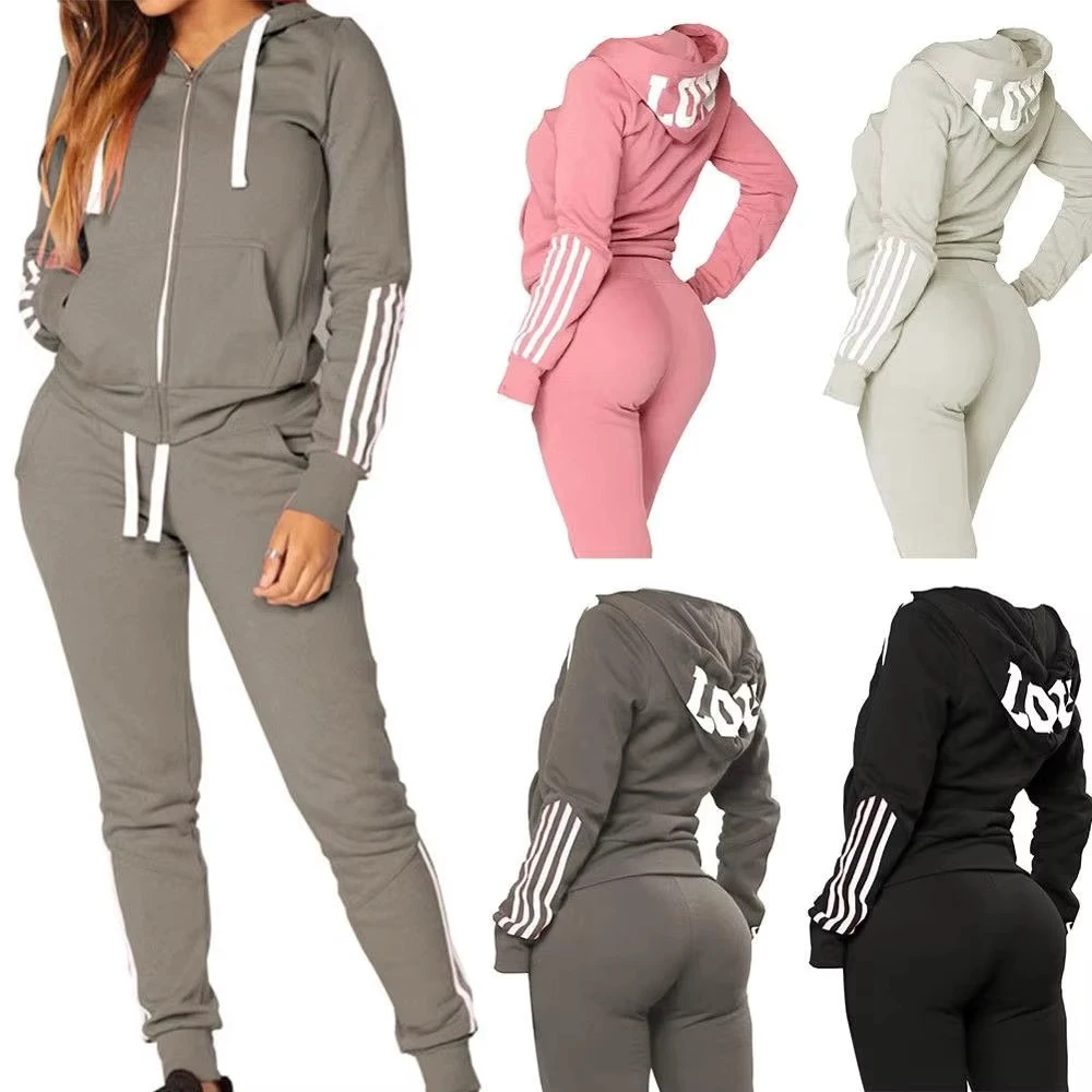 Women Stylish Gym Tracksuit Two Piece Suit For Fitness Exercise Running Yoga Training And Outdoor Sportswear