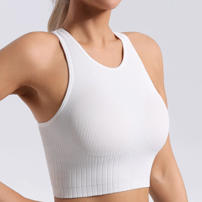 AL Women's Sports Bra High Strength Quick-Dry Running Yoga Cup Breathable I-Back Adjustable Straps Spandex/Nylon Shockproof