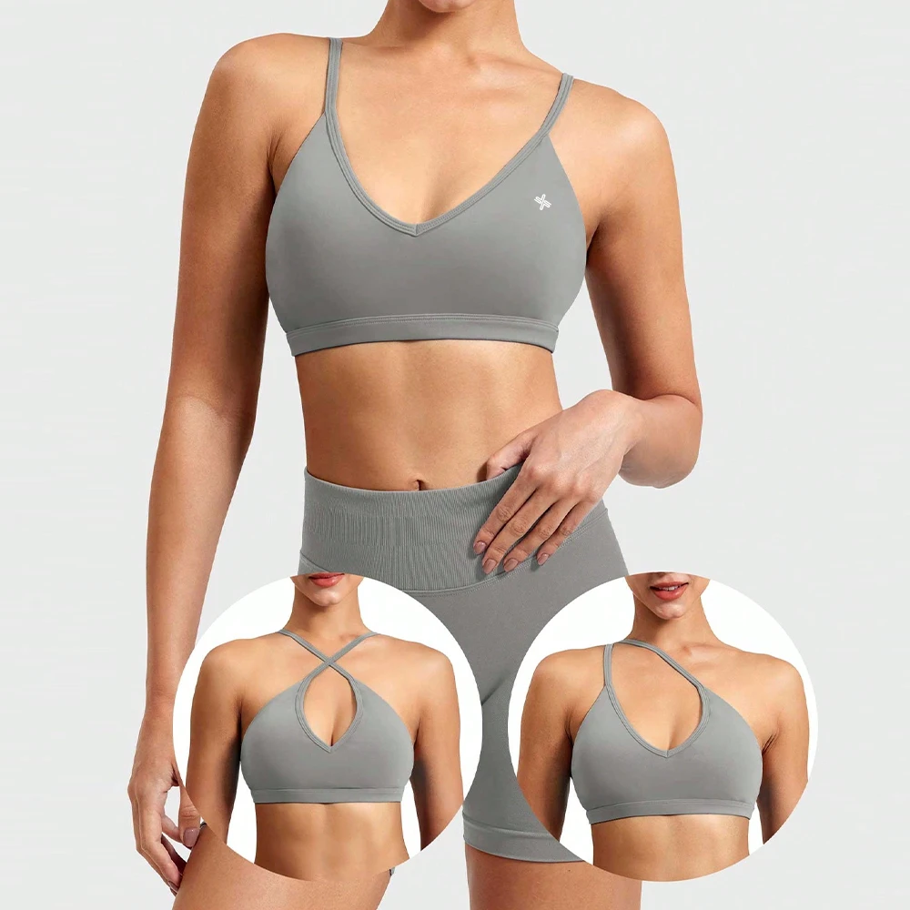Wholesale Custom Adjusted Yoga Sports Bra Soft Nylon Fitness Bra Women Sports Bra