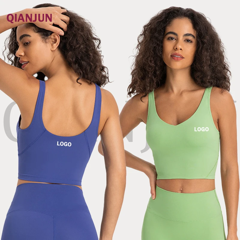 Women's High Support Sports Bra Sexy Halter Neck High Support Fitness Top Four-Way Stretch Lightweight Summer Running Yoga