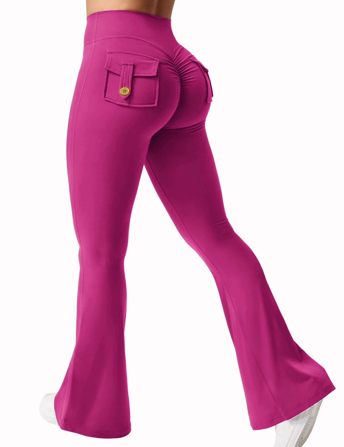 Custom High Waisted Plus Size Booty Lifting Tight Solid Full Length Yoga Pants Elastic Waist Quick Dry Spandex/Nylon Workout