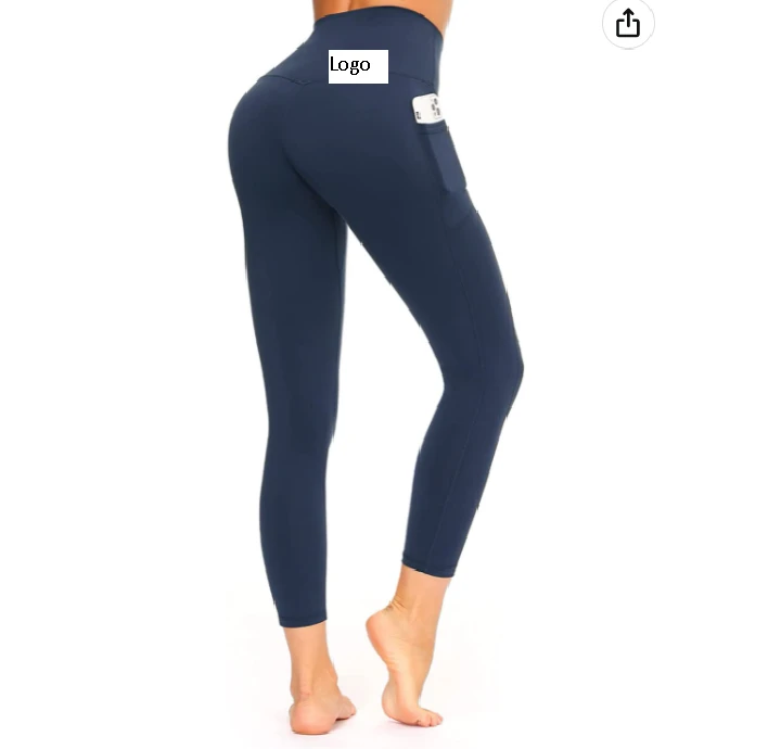 Women's Breathable High-Waisted Workout Leggings with Pockets Yoga Pants Seamless Spandex/Polyester Wholesale
