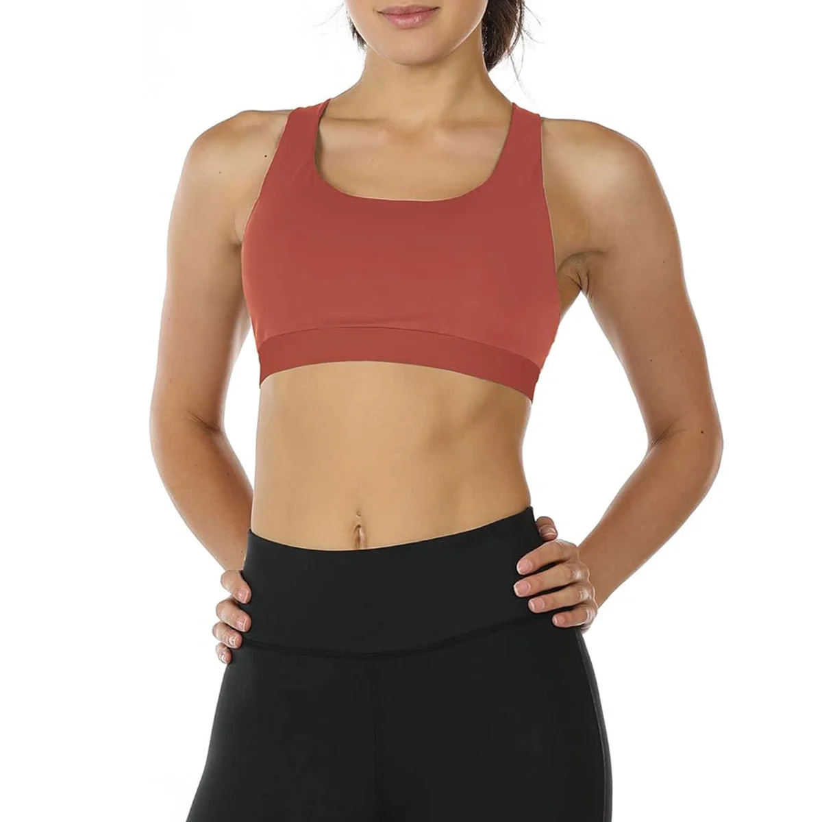 Customizable Plus Size Breathable High Support Simple Sports Bra for Women Front Yoga Running Gym Workouts