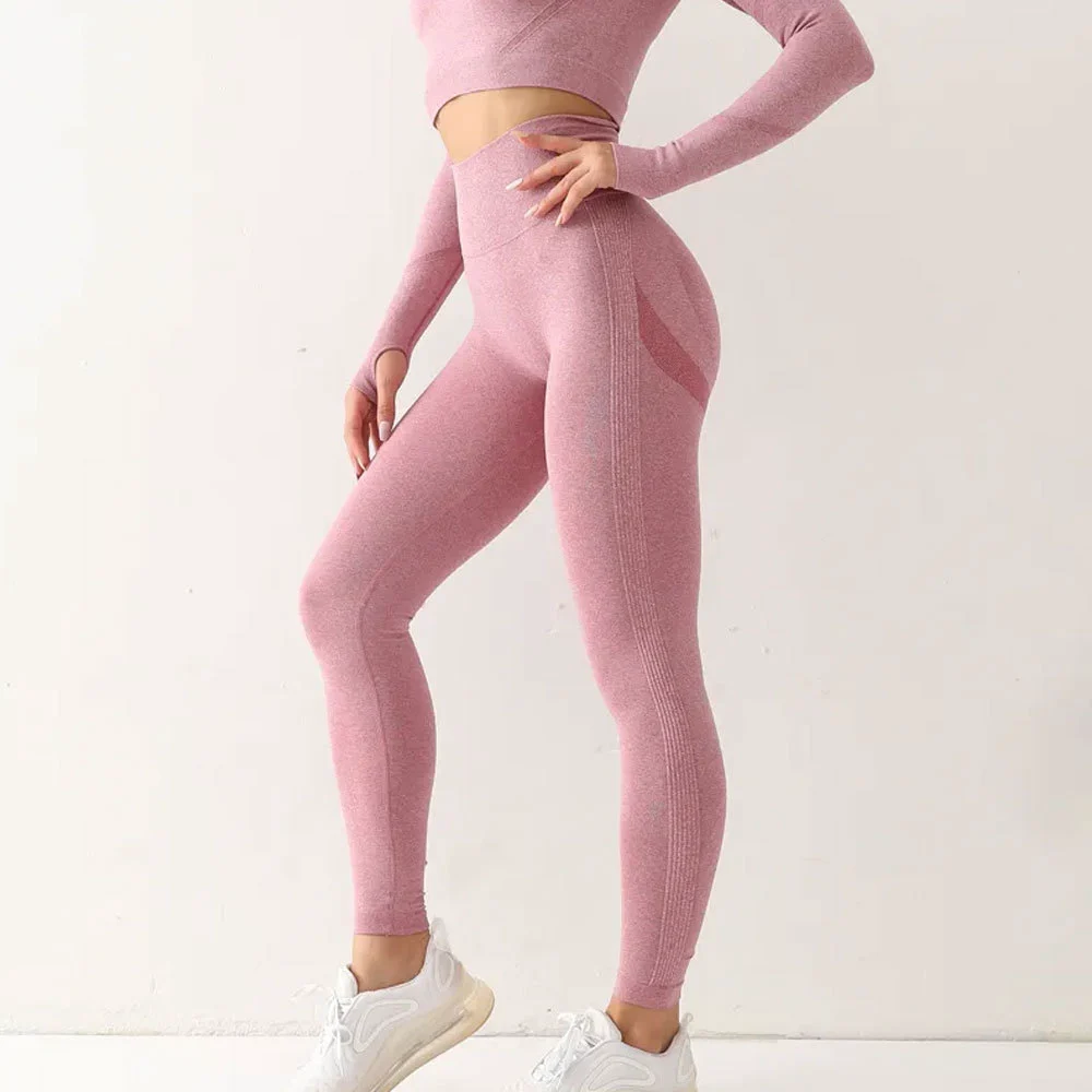Top Quality Women's Fashion Fitness Yoga Pants Leggings Women's Yoga High-waisted Seamless Yoga Wear Women Leggings