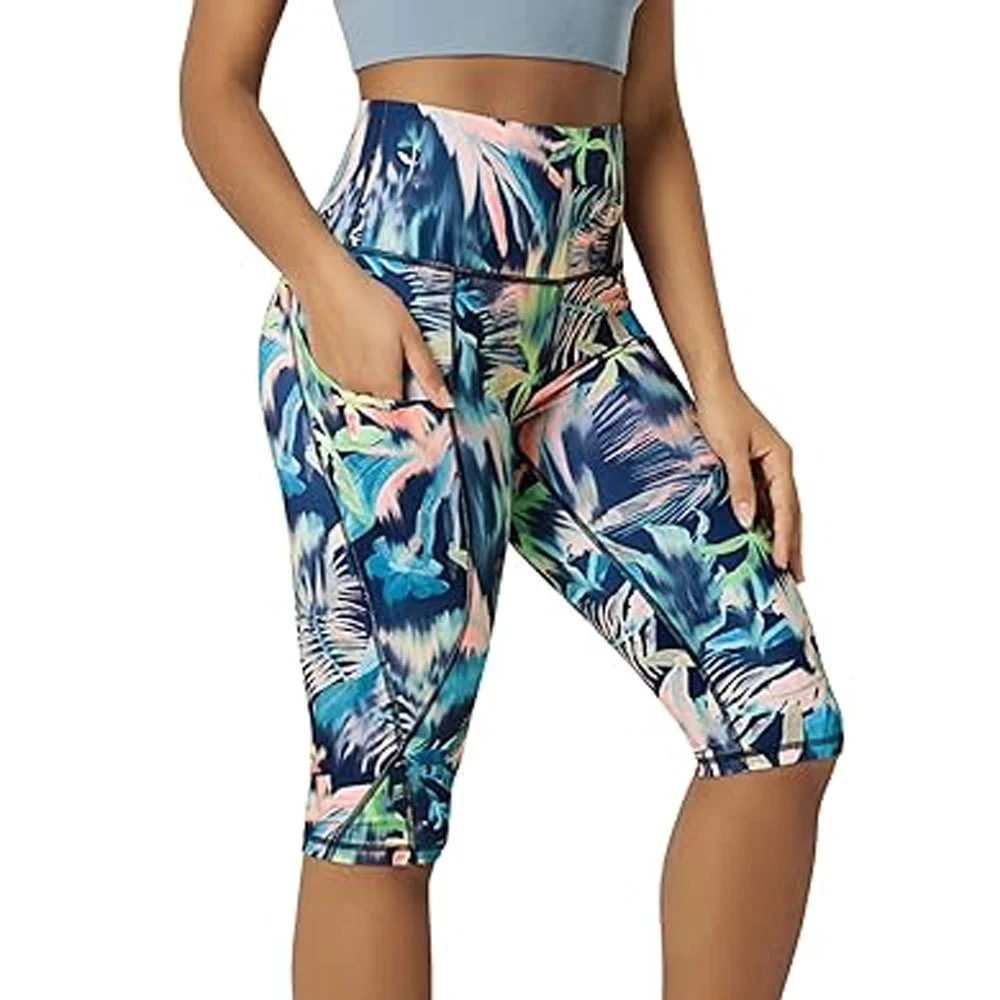 High Waist Women Leggings Stretchy Comfortable Gym Yoga Slim Fit Casual Wear Breathable Activewear Summer Quick Dry Lightweight