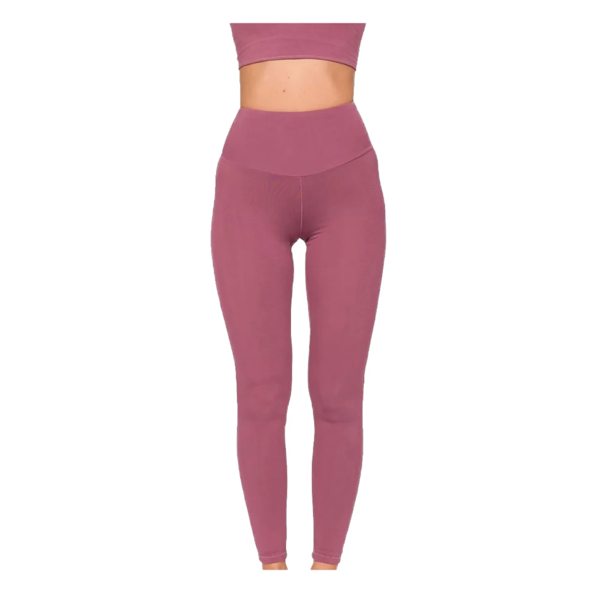Custom High Waist Full Length Yoga Pants Solid Pattern Elastic Waist Closure Spandex/Nylon Quick Dry Tummy Control Leggings