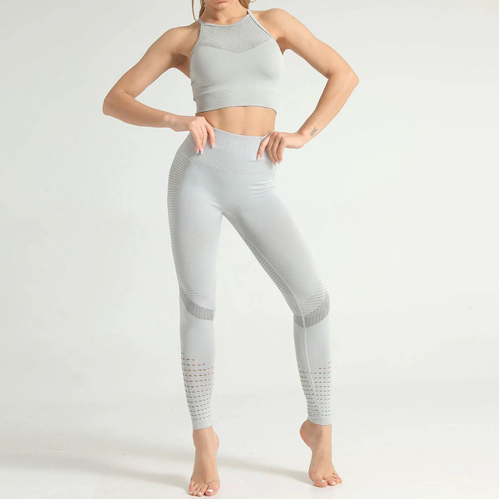 OEM Professional Women's Yoga Set Breathable Quick Dry Eco-Friendly Plus Size Solid Pattern Shorts Front Logo 2-Piece for Sale