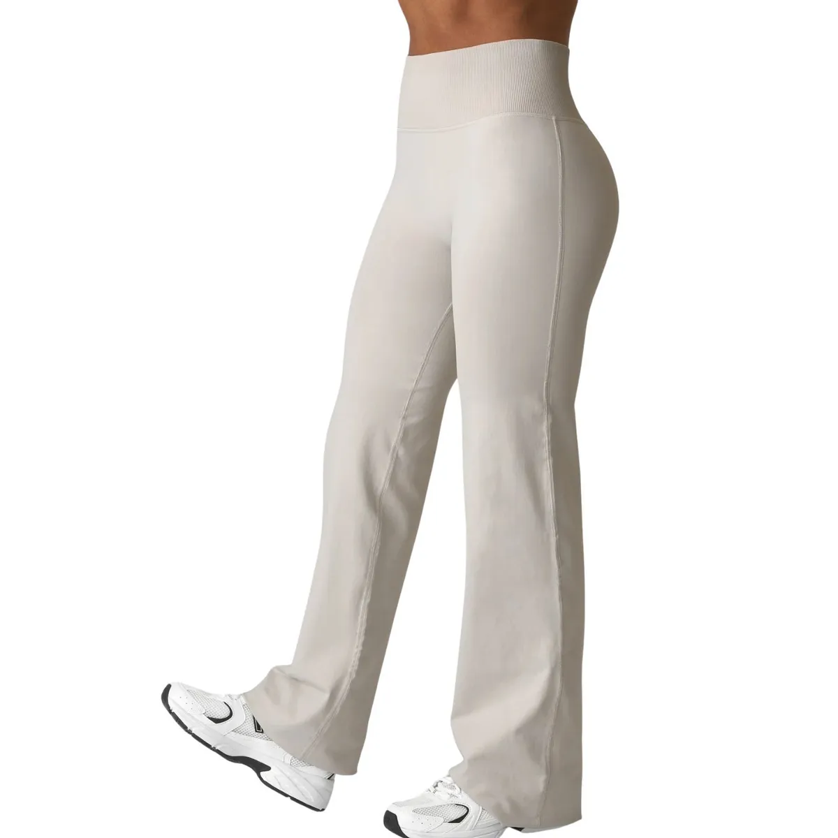 Custom Super Soft High Waist Flare Yoga Pants Women Booty Lift Workout Fitness Leggings Wide Leg Stretch Eco-Friendly