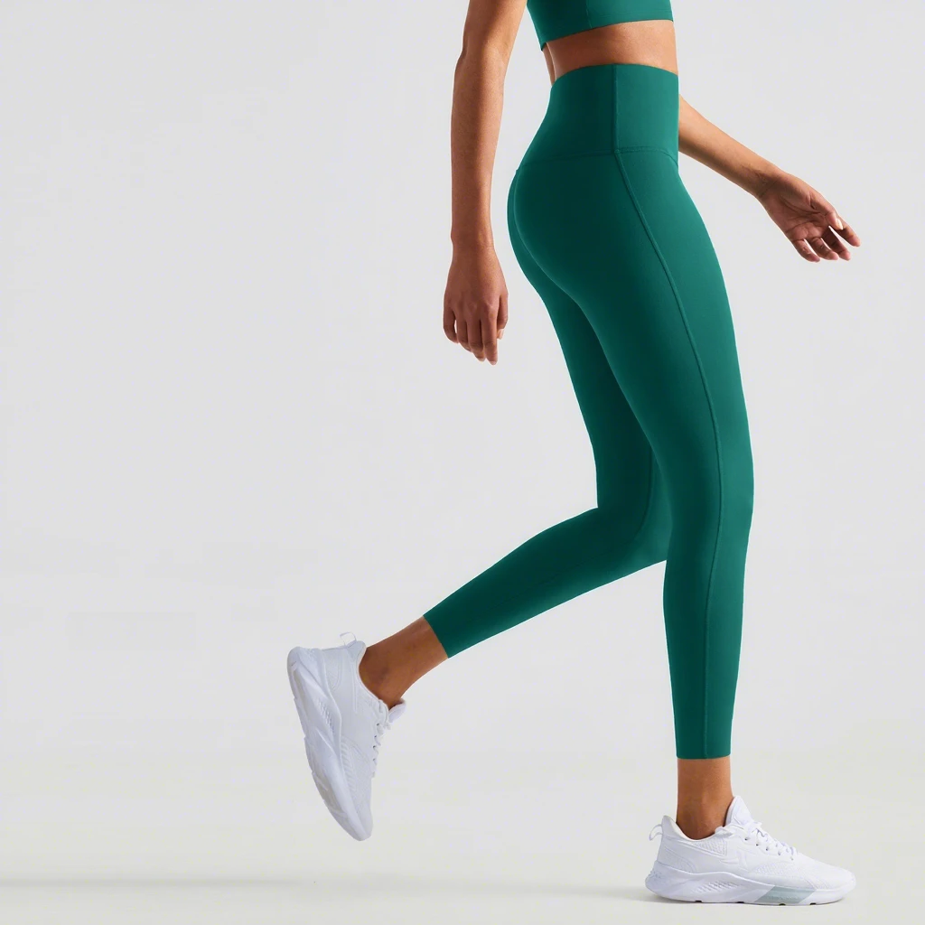 Women's Yoga Pants Full Length High-Waist Tummy-Control Tight Hip-Lifting Peach-Butt Seamless Breathable Sports Fitness