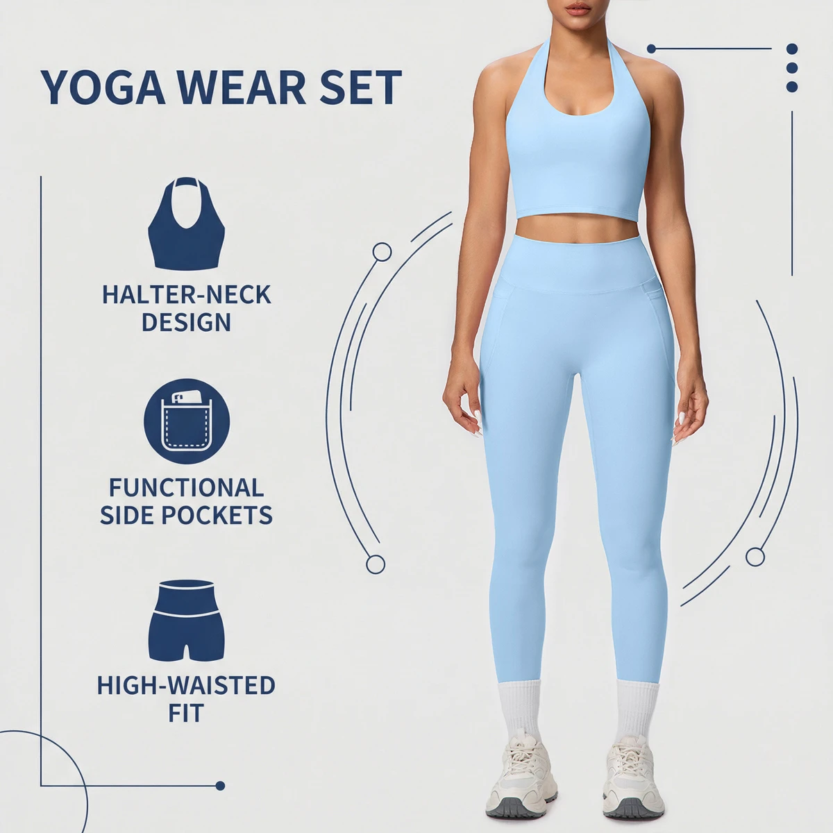 New Design Two Piece Set Gym Yoga Bra and Leggings Sportswear Fitness Yoga Leggings Set for Women