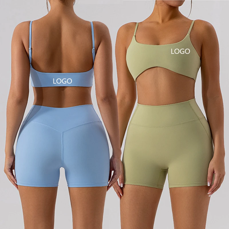 XW-YW508 Breathable Sportswear Fitness Removable Padding Yoga Gym Sports Bra Backless 2 Adjustable Straps Yoga Bra for Woman