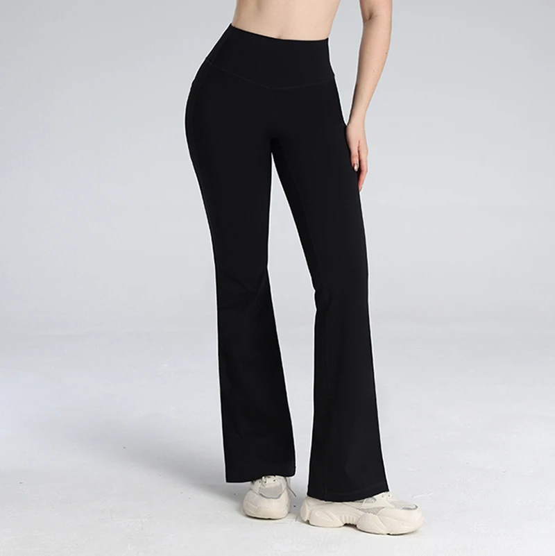 Leggings De Yoga De Cintura Alta Quick Dry Tummy Control Yoga Leggings Flare Fitness Legging Yoga Activewear Pants with Pockets