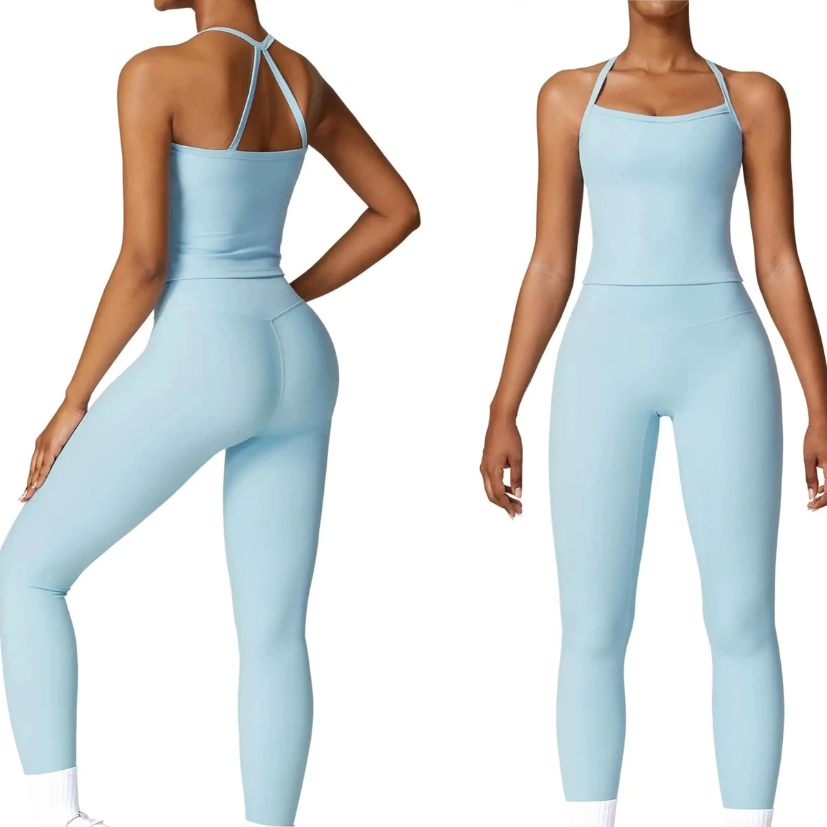 Women's High Waist Full Length Leggings Solid Color Stretch Breathable Compression Tummy Control Shapewear Sporty Knitted