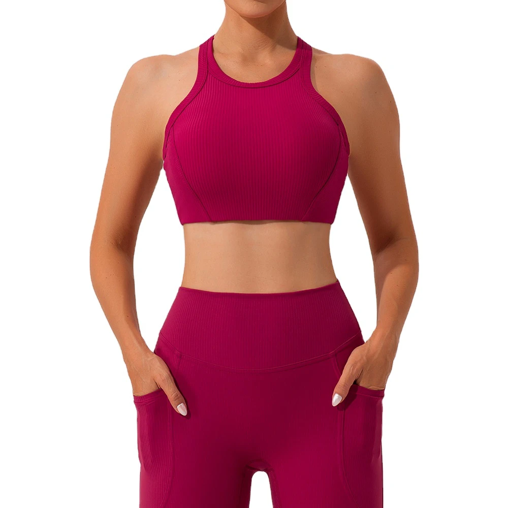 Autumn American Quick-Drying Fitness Sports Top for Women Lightweight Yoga Bra with Front Logo for Yoga & Gym Exercise