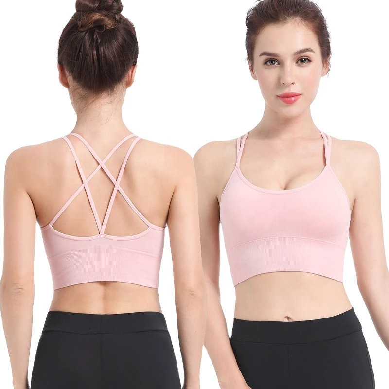 2024 High Quality XL Sports Bra Seamless Crisscross U-Shaped Neckline Wide-Brimmed Hem Plus Yoga Crop Tops Workouts Yoga Wearing
