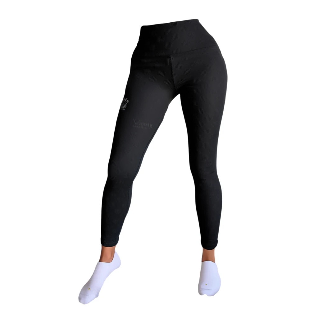 LJ Women's High Waist Seamless Textured Yoga Leggings Black Calf-Length Activewear Pants Push-Up Effect Spandex Nylon Elastic