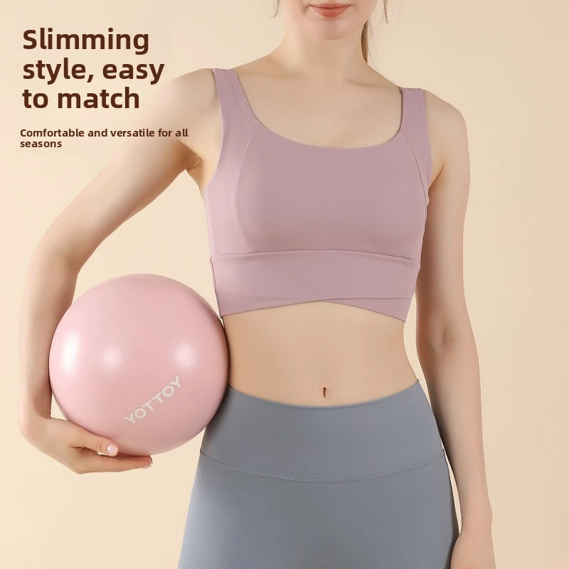 One-piece Push-up Shockproof Spandex/Nylon High Support Sports Underwear for Yoga Fitness Beautiful Back Bra Breathable