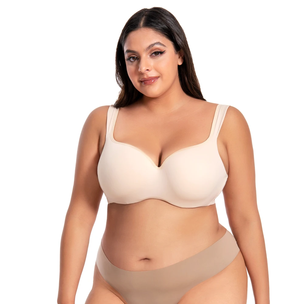 Plus Size Underwear Women Bra And Panty Set Push Up Underwire Plus Size Bras Big Cup For Women Full Coverage