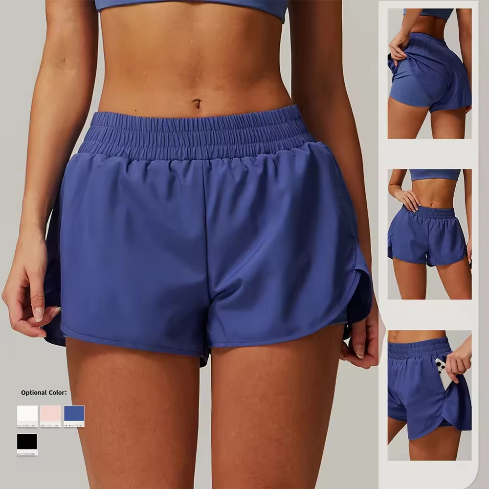 Women's Custom Logo Gym Shorts Quick Dry Breathable Yoga Leggings with Pockets For Running Sports Workouts Fitness Deportes