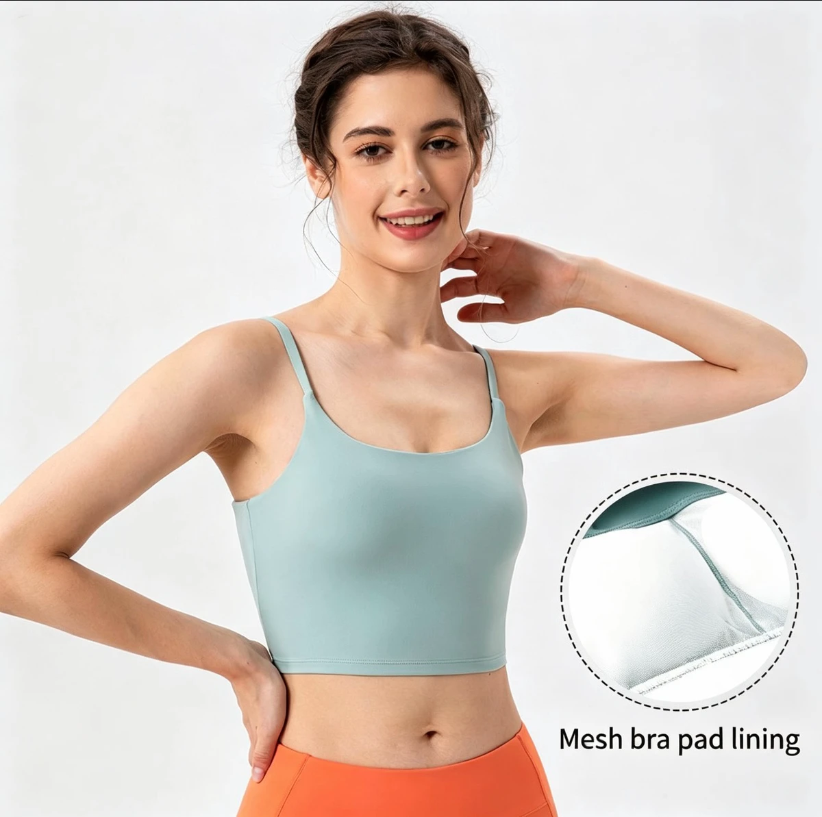 Wholesale Breathable Quick Dry Medium Support Spandex/Nylon Women's Workout Yoga Sports Bra U Neck Soft Compression Animal Print