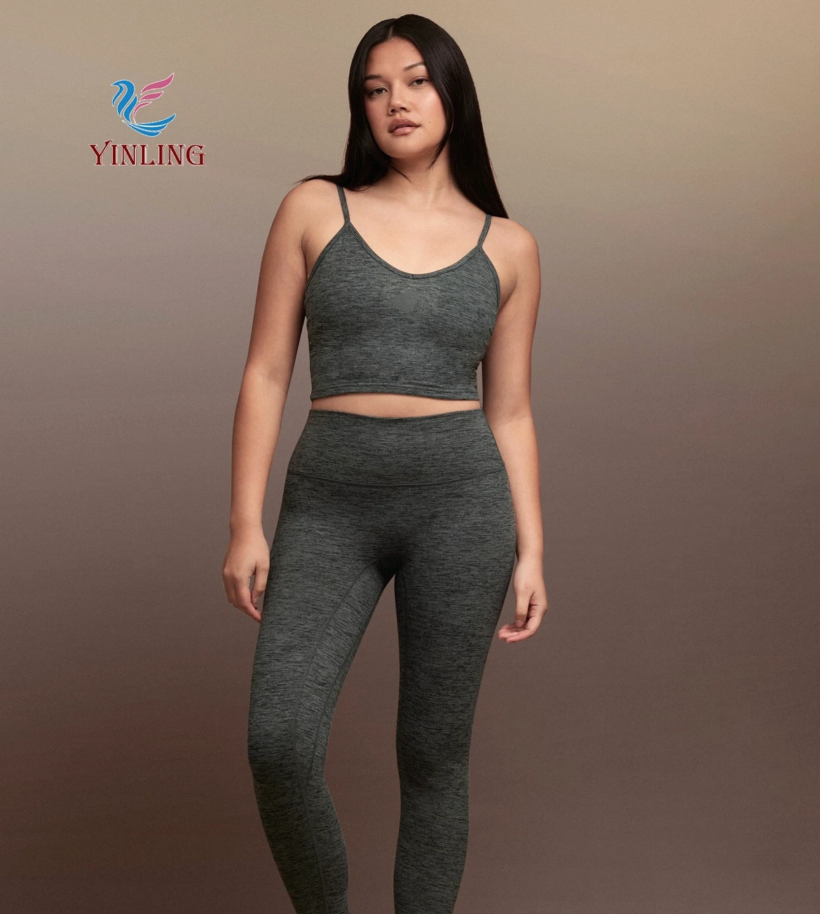 Women 2 Piece Sets Impact Sports Bra Crop Tops High Waist Leggings Yoga Sport Outdoor Workout Lounge Wear Yoga Sets