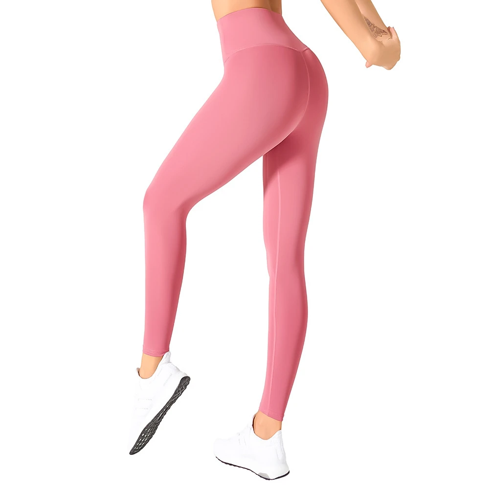 Other Seamless Naked Feeling High Waist Yoga Pants Peach Butt Lift Tummy Control Breathable Quick Dry Spandex Workout Fitness