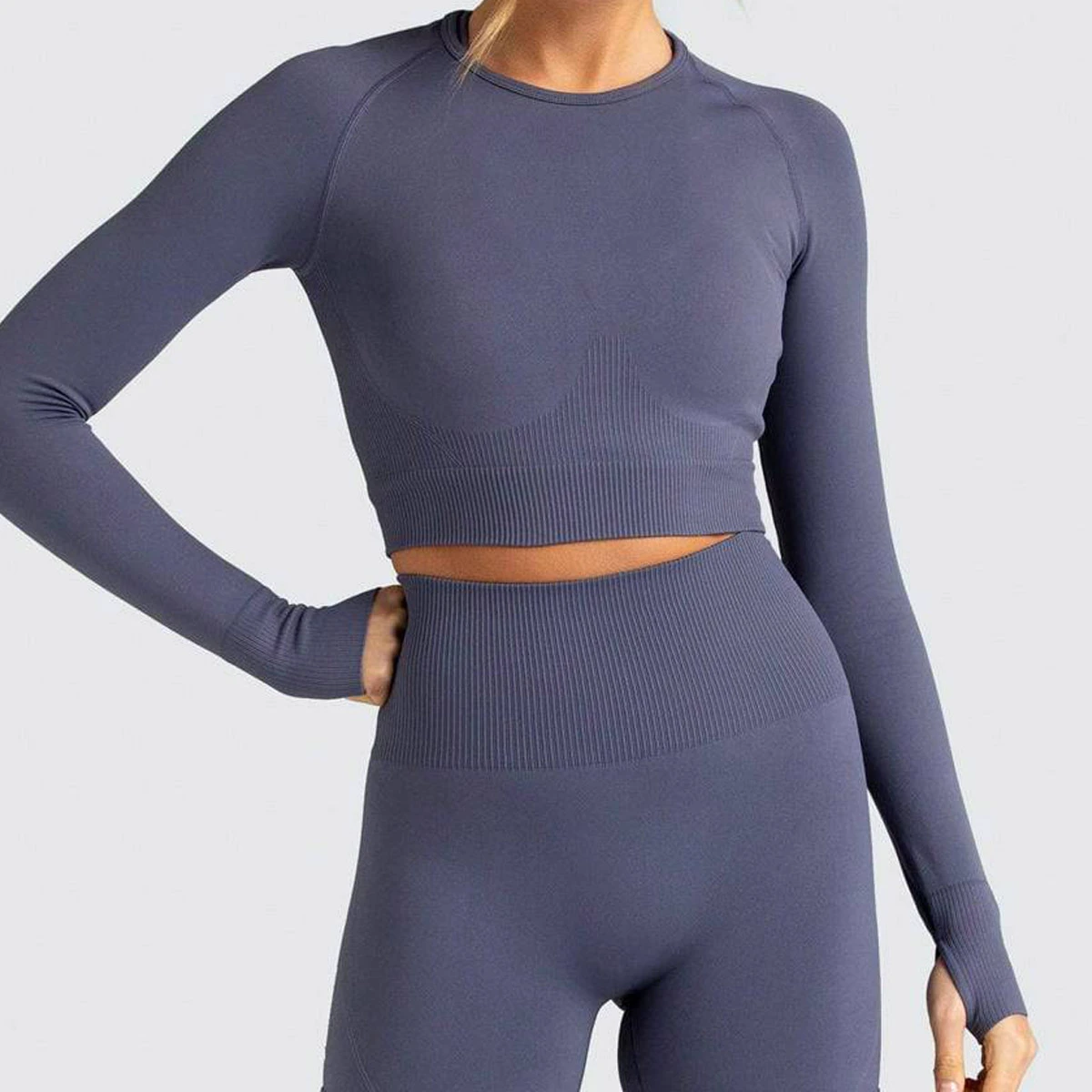 Spandex Latest arrival High Quality Women Yoga Set Plain Dyed Spandex/Polyester Breathable Lightweight OEM service Women's Sets