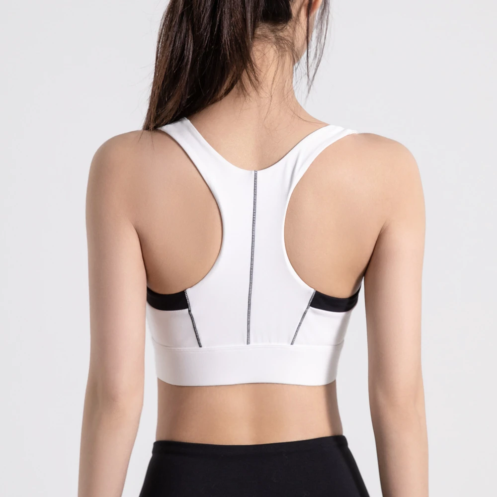 Summer Sports Bra for Women High-strength Fixed Straps Chest Pads Pilates Yoga Outdoor Tight Regular Fit Breathable Lightweight