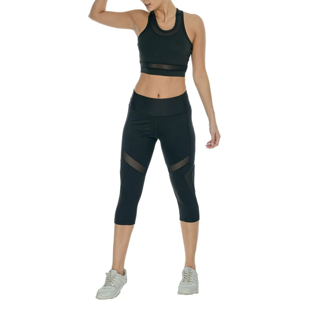 Top Trending Women's Yoga Set 2026 New Arrival Plaid Front Breathable Lightweight 2-Piece Sleeveless Elastic Waist Custom Logo