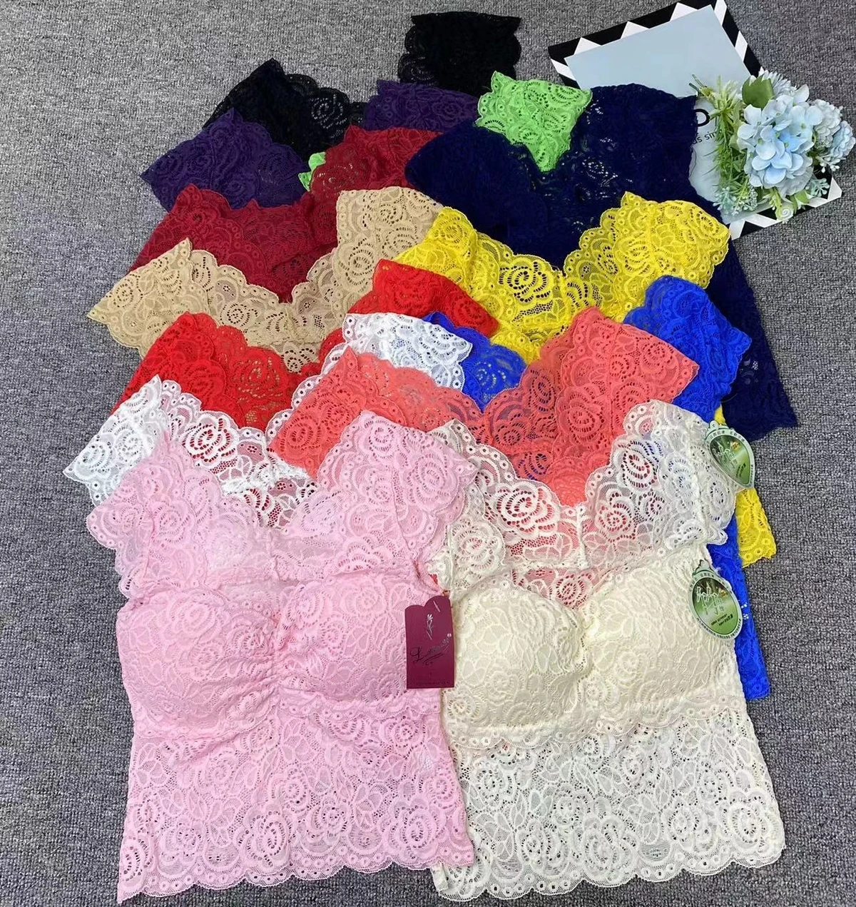 Fashion Lace Strap Bralette Sexy Push up Bra Lace Seamless Women Bra Sport Padded Bras