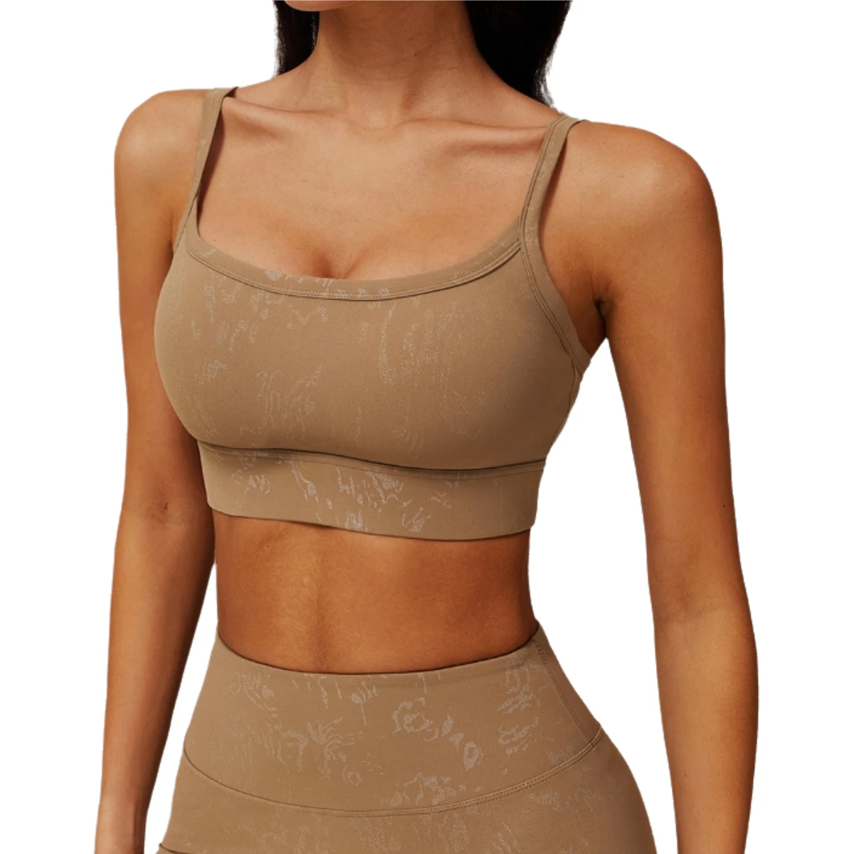 Custom High Support Quick Dry Elastic Thin Shoulder Straps Yoga Bra Breathable Gym Clothing for Running Gym Halter Sports Bra
