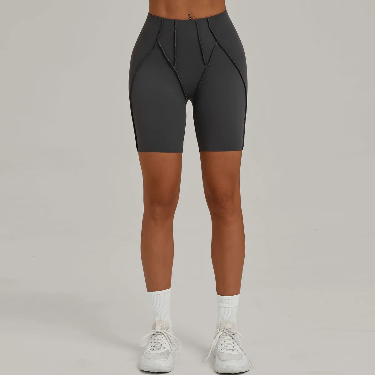 Yoga Shorts High Waist Comfortable High Elastic Waist Three Dimensional Tight Hip Lifting Quick Drying Gym Knitted Yoga Pants