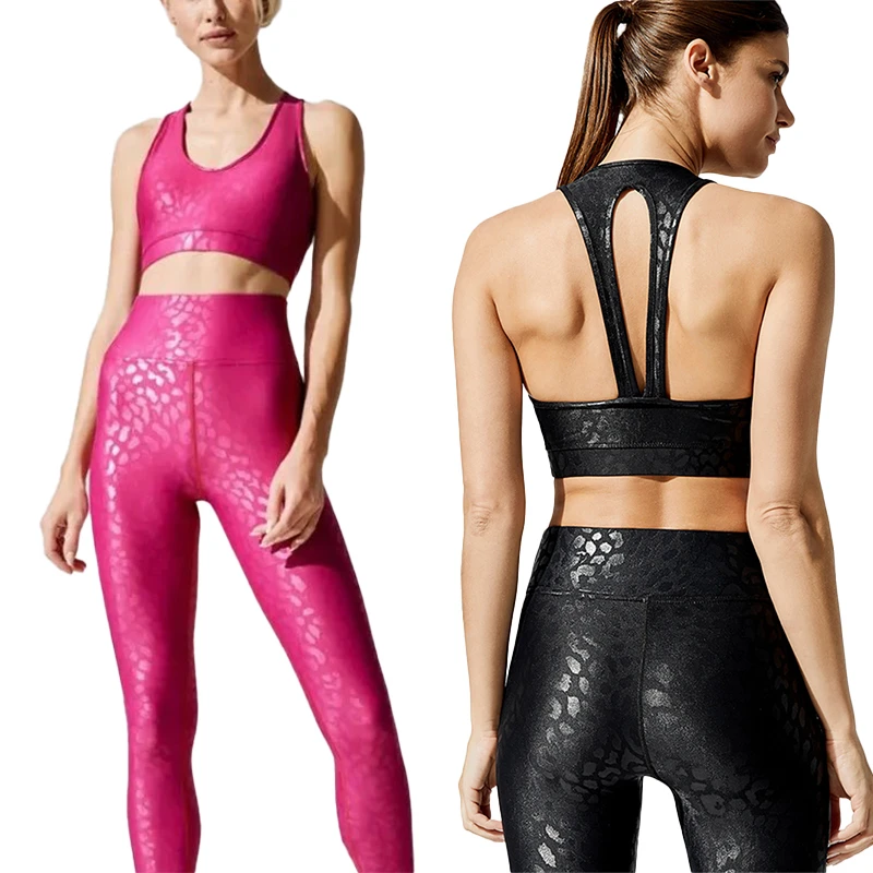 2024 Custom Gym Activewear Women High Waist Workout Two-Piece Yoga Set Breathable Fitness Bra Pants XL Size Seamless Elastic