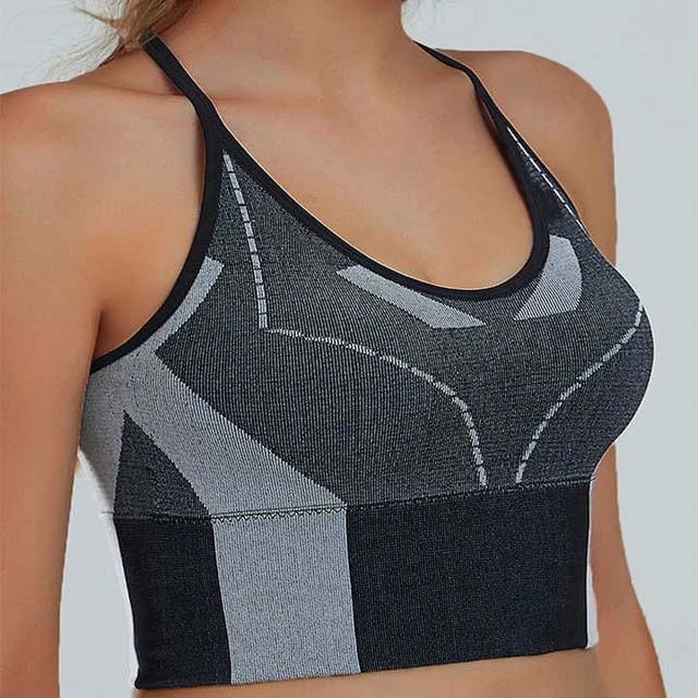 2100 Women's Plus Size Medium for High Support Soft Seamless Lightweight Gradient Yogas Sports Bra Removable Cups Activewear