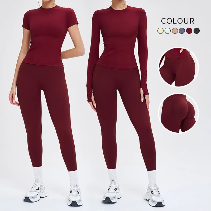Breathable Seamless Fitness Workout Clothing Gym Active Wear Womens Sports Clothes Yoga Custom 2 Piece Set Women Yoga Wear