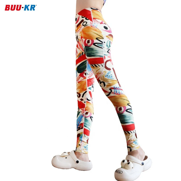 Buker Printed Custom High Waist Butt Lift Logo Women Gym Workout Seamless Yoga Pants Leggings With Pocket