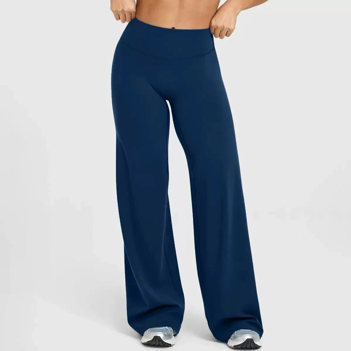 Elastic Waist Loose New Loose Women's Clothing High Waisted Wide Leg Yoga Sports Pants Outdoor Running Straight Leg Pants