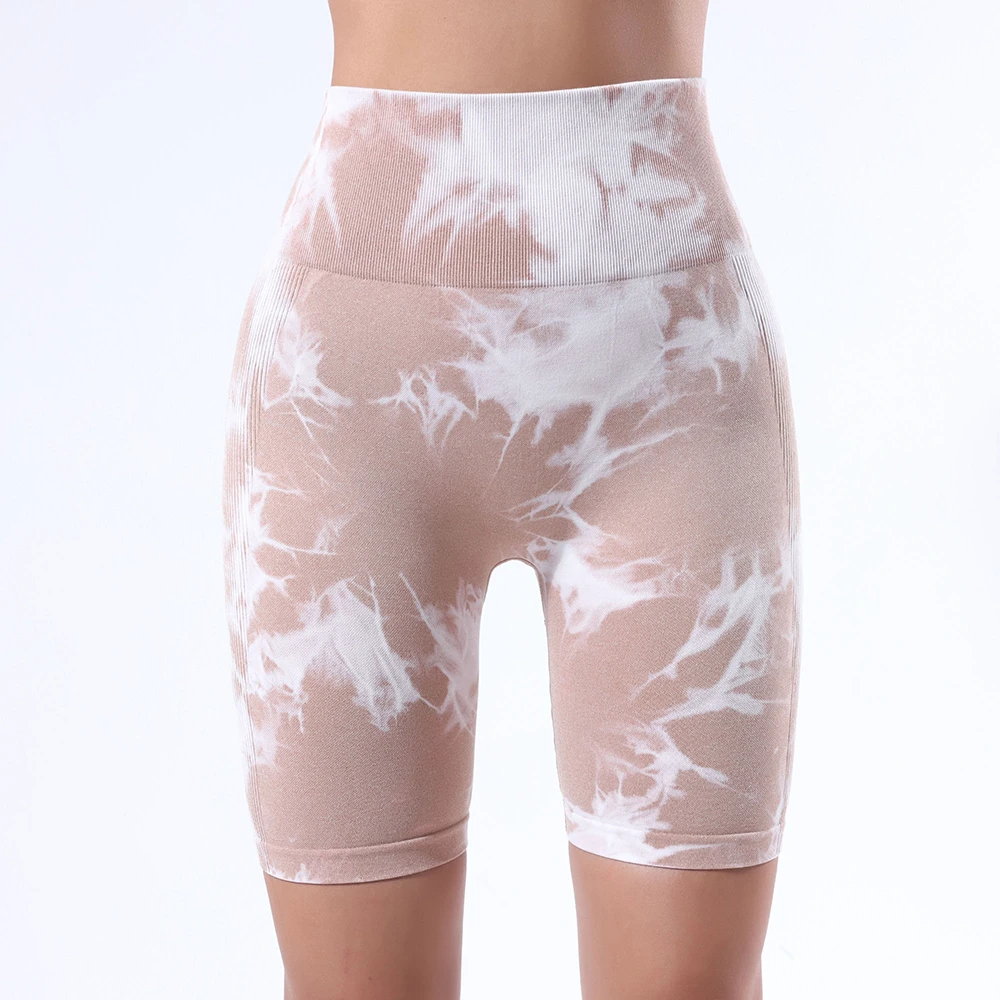 Breathable Soft Performance High Waisted Solid Nylon Yoga Shorts with Quick Dry Four-Way Stretch Activewear for Women