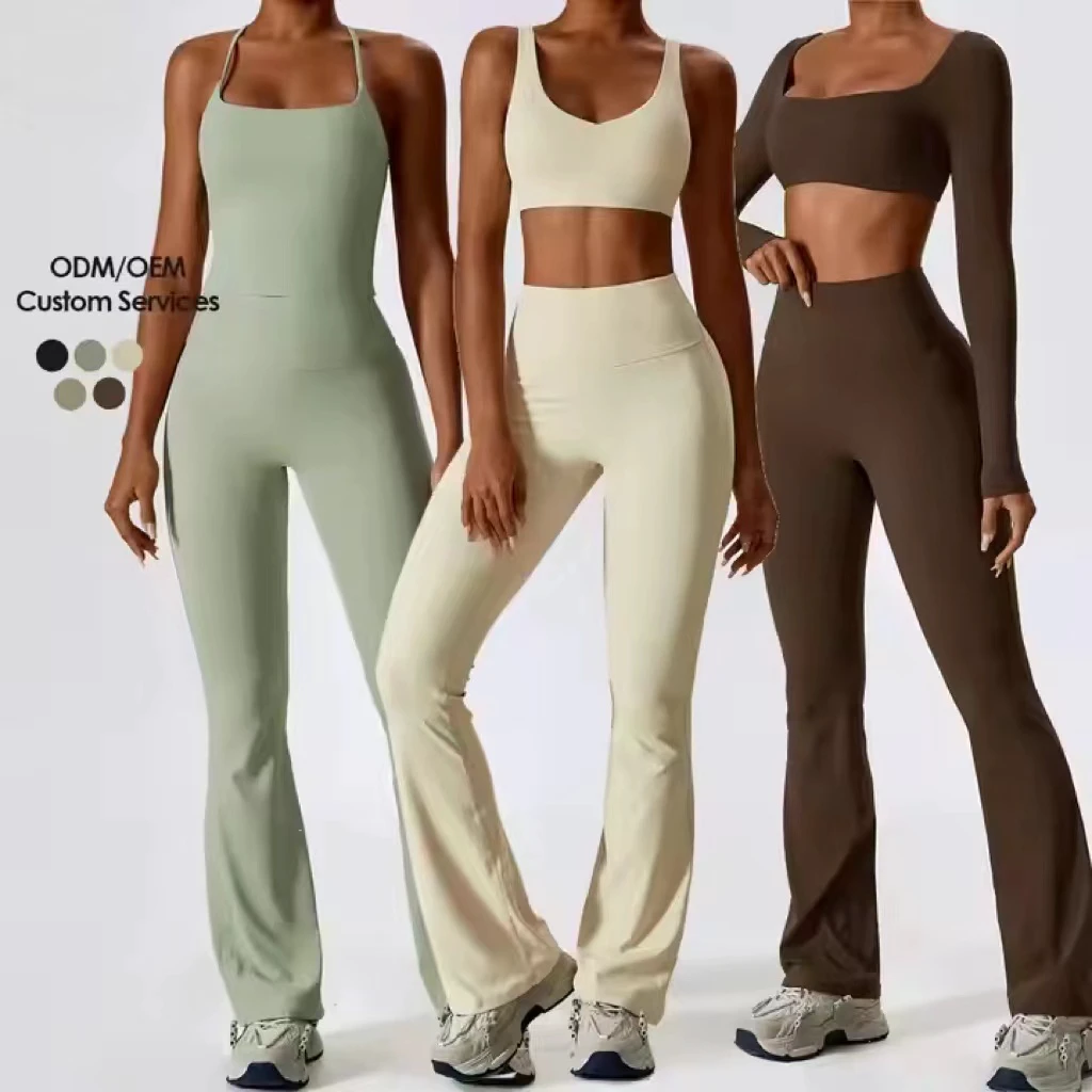 TZ8232 Womens New High Quality 2 Piece Short Sleeve Crop Top Bra Vest High Waist Quick Dry Yoga Leggings Gym Sets