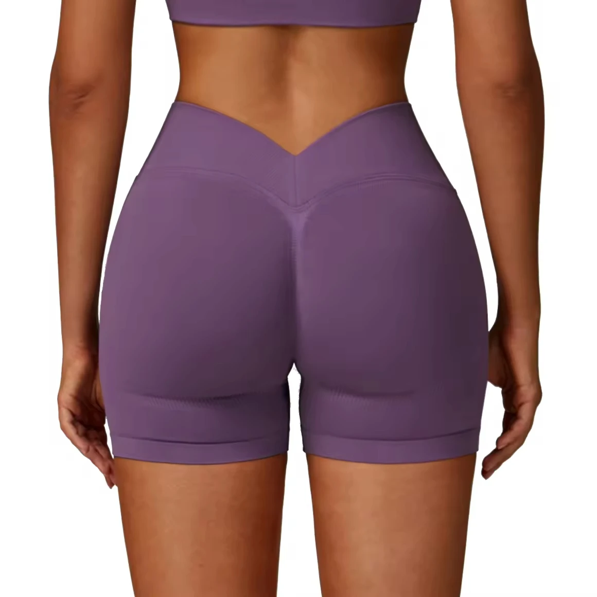 High-Waisted Seamless Fitness Yoga Shorts Tummy Control Butt Lifting Workout Running Elastic Yoga Short