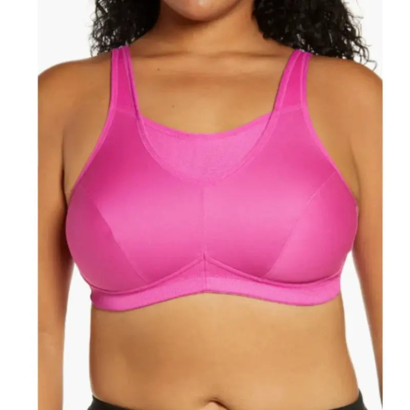 Women Yoga Sports Bra Breathable Simple High Support Seamless Stitching Quick Dry Spandex/Nylon Plaid Pattern Custom Fit