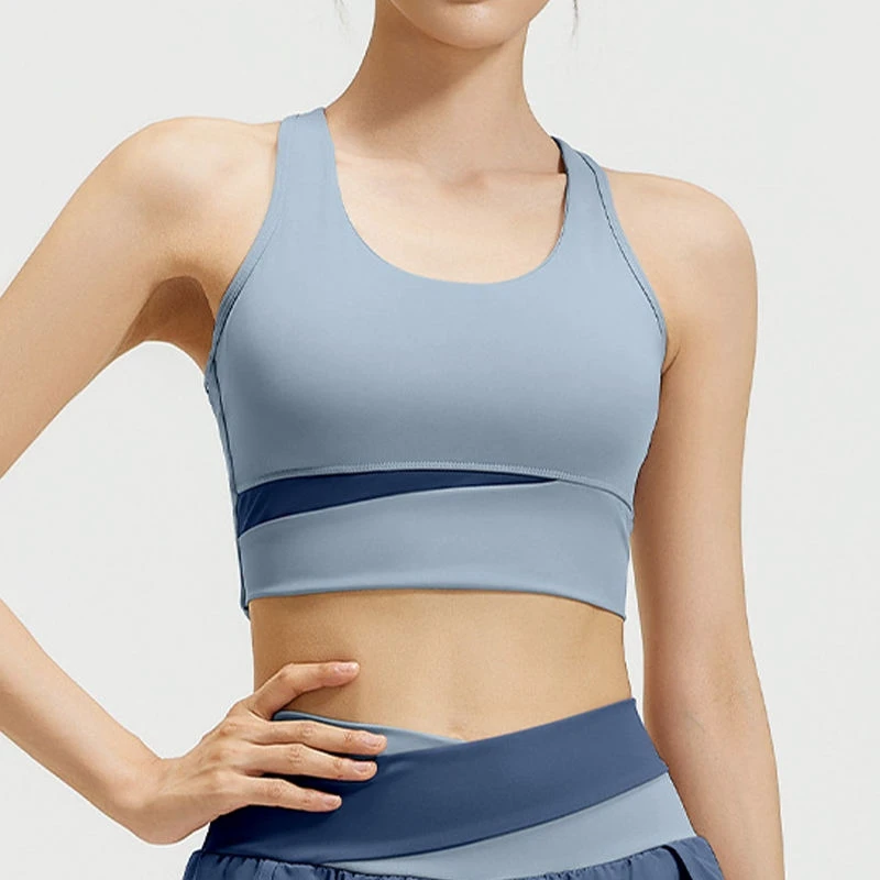 Women's Lightweight Breathable High for Sports Bra with Front Zipper Padded Cups Dry Fit & Four-Way Stretch