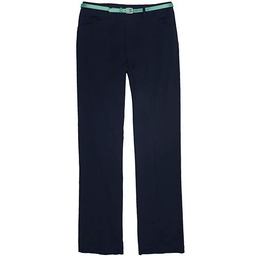 Premium Quality Stretch Formal Women's Skinny Washed Mid Waist Flat Front Straight Leg Chino Twill Cotton Pants