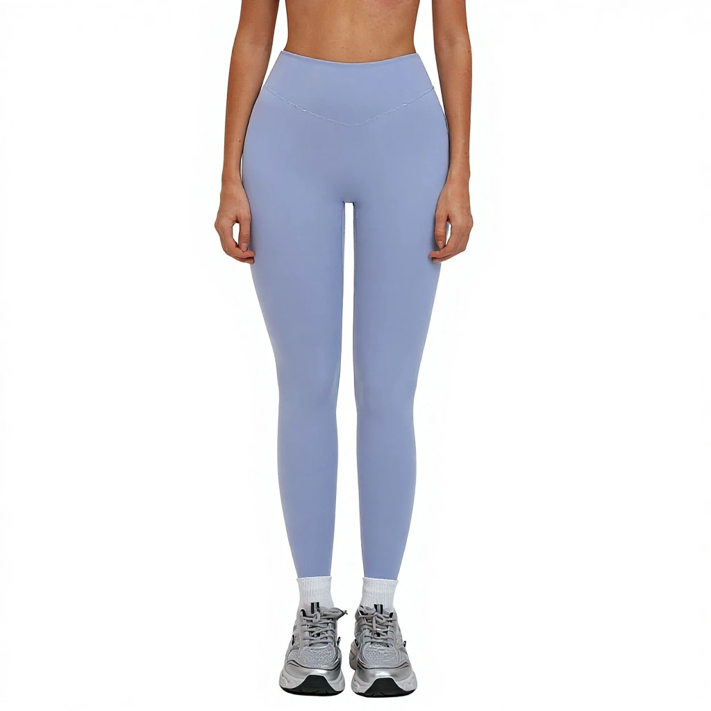 Best-selling High-Waisted Spandex/Nylon Yoga Pants Four-Way Stretch Breathable Fabric Elastic Hip-Lifting Design Long Sports
